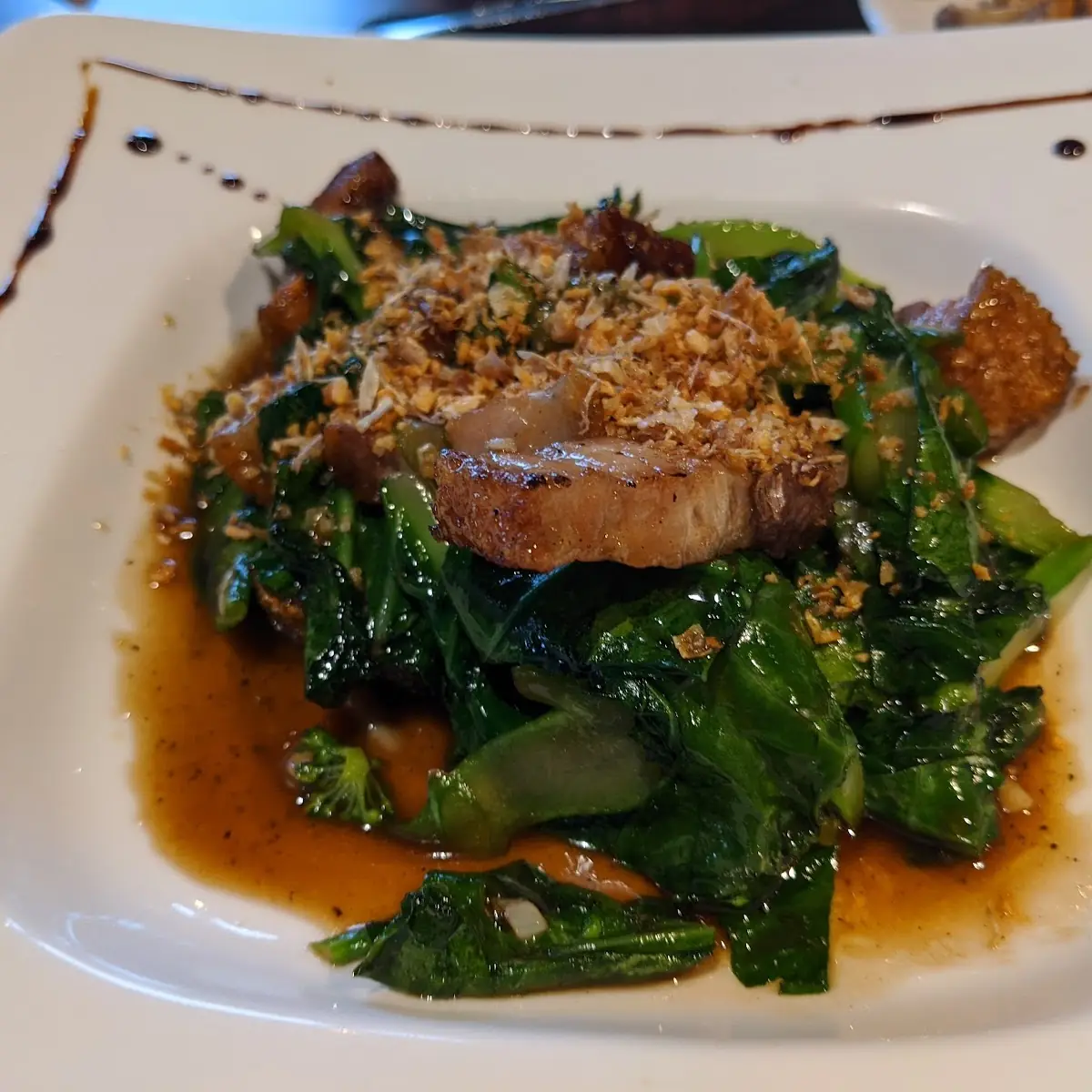 Crispy Pork with Chinese Broccoli