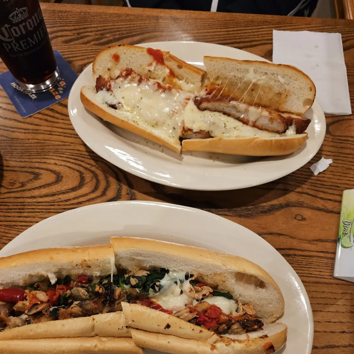 Mediterranean Chicken Cheese Steak and Chicken Parm Sub