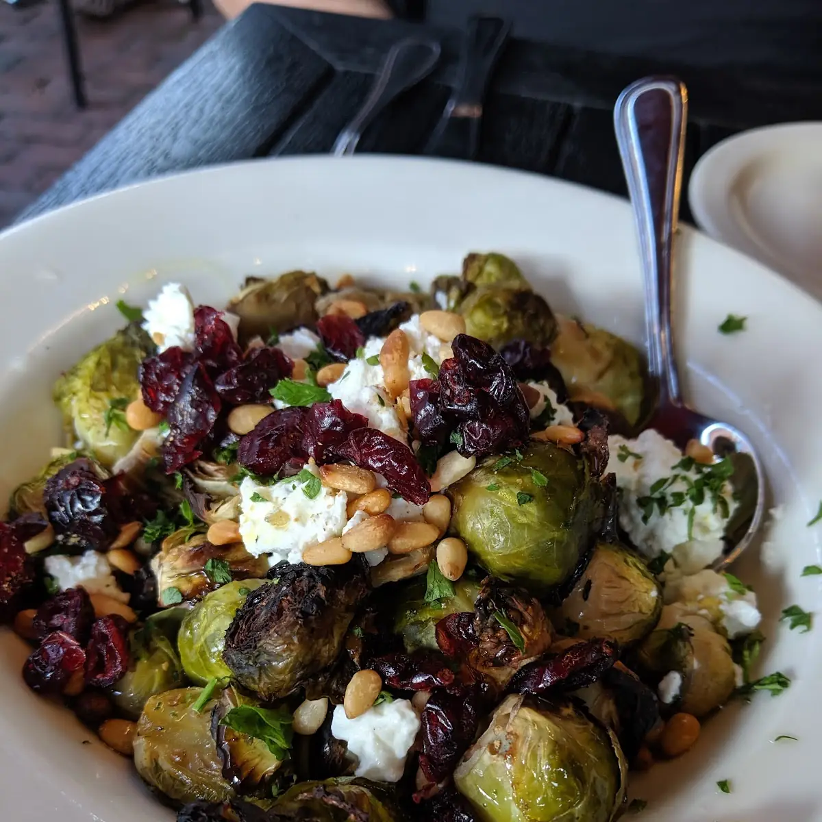 Brussel Sprouts with Goat Cheese