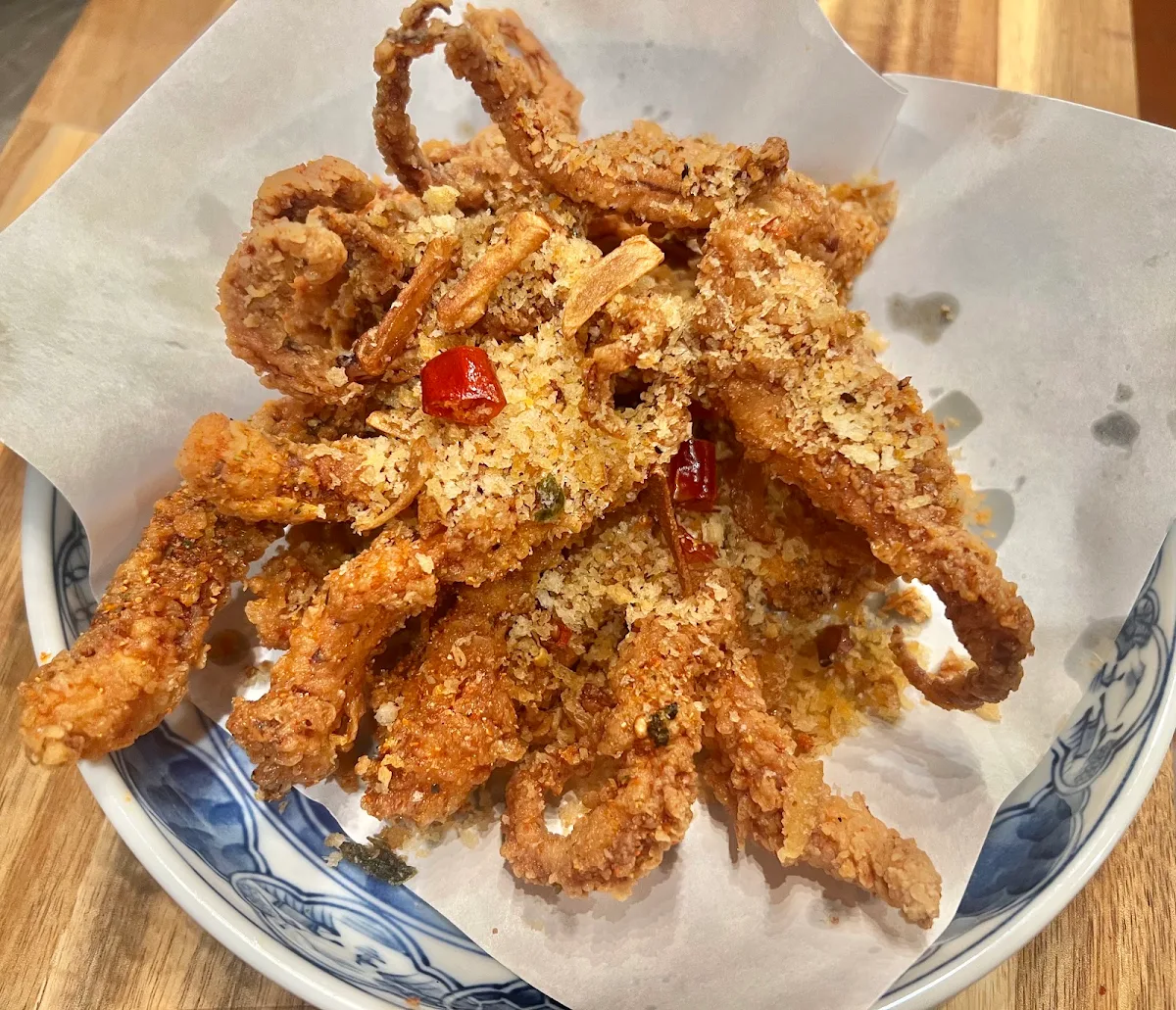 Deep Fried Spicy Squid Tentacles