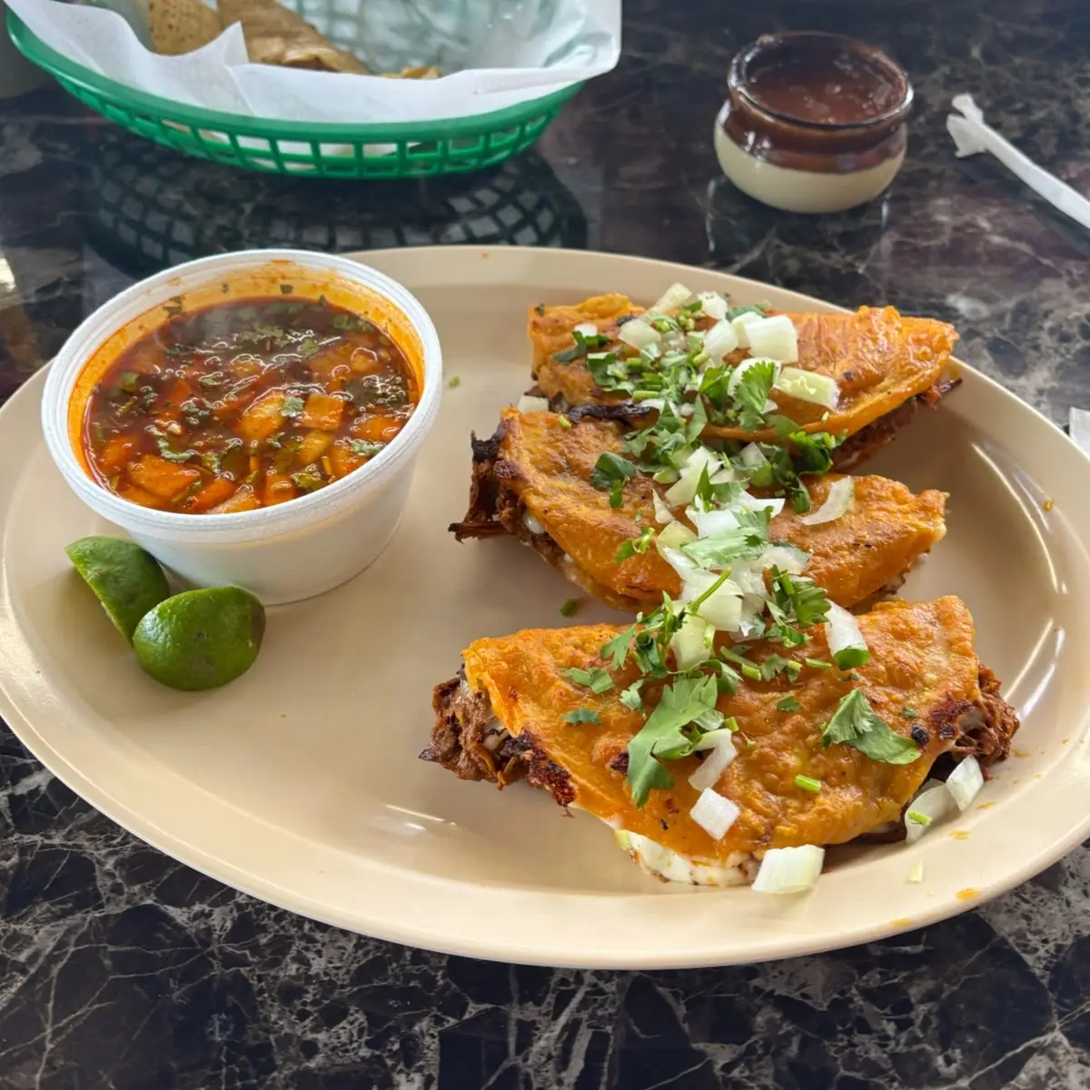 Quesa Birria Taco Platter