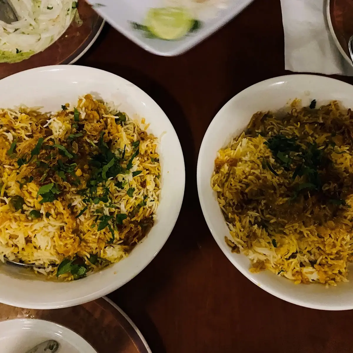 Veg Biryani and Chicken Biryani