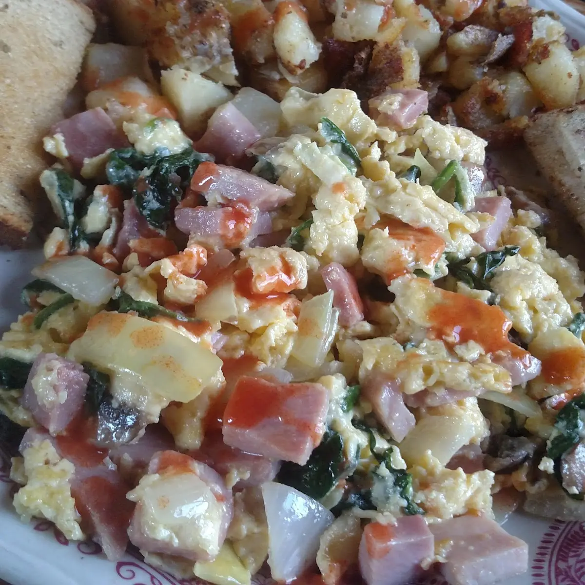 Minced Ham & Scrambled Eggs