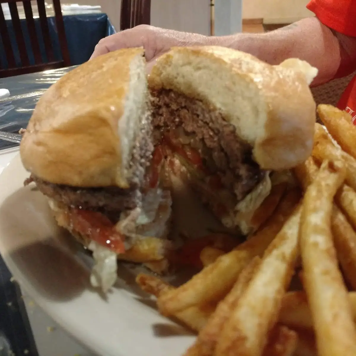 Cheese Burger and Fries