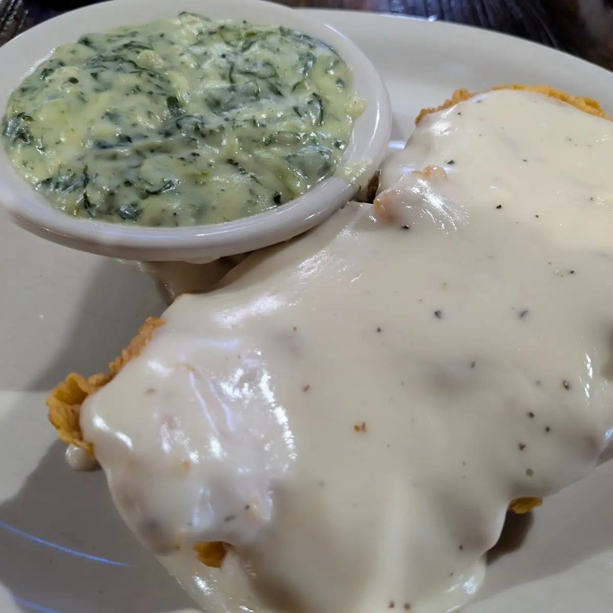 Chicken Fried Chicken Creamed Spinach