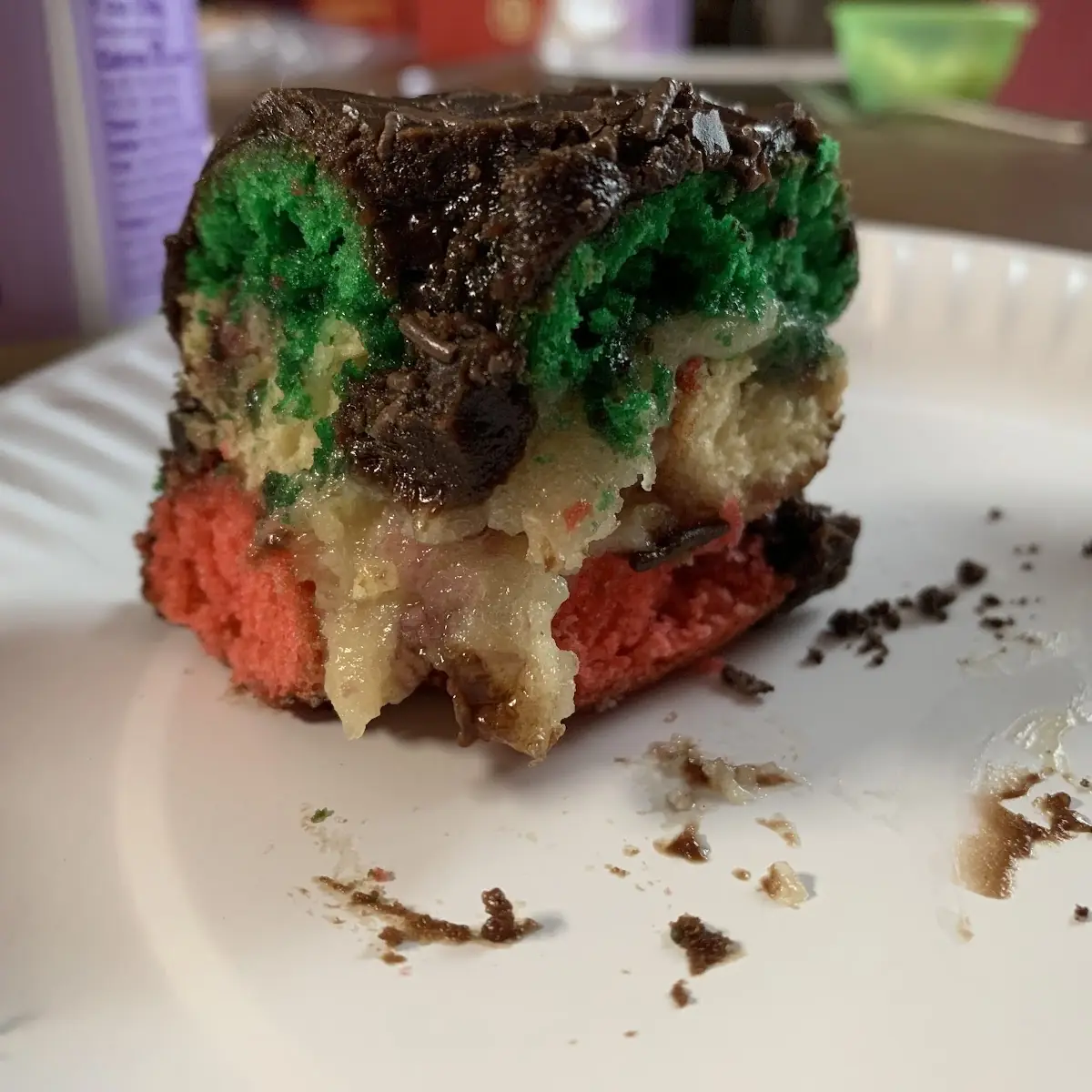 Italian Rainbow Cookie Donut