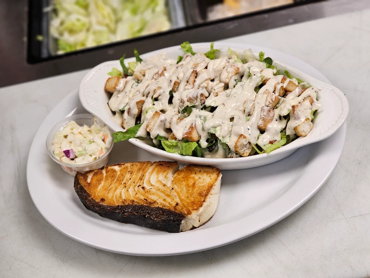 Halibut & Ceasar Salad