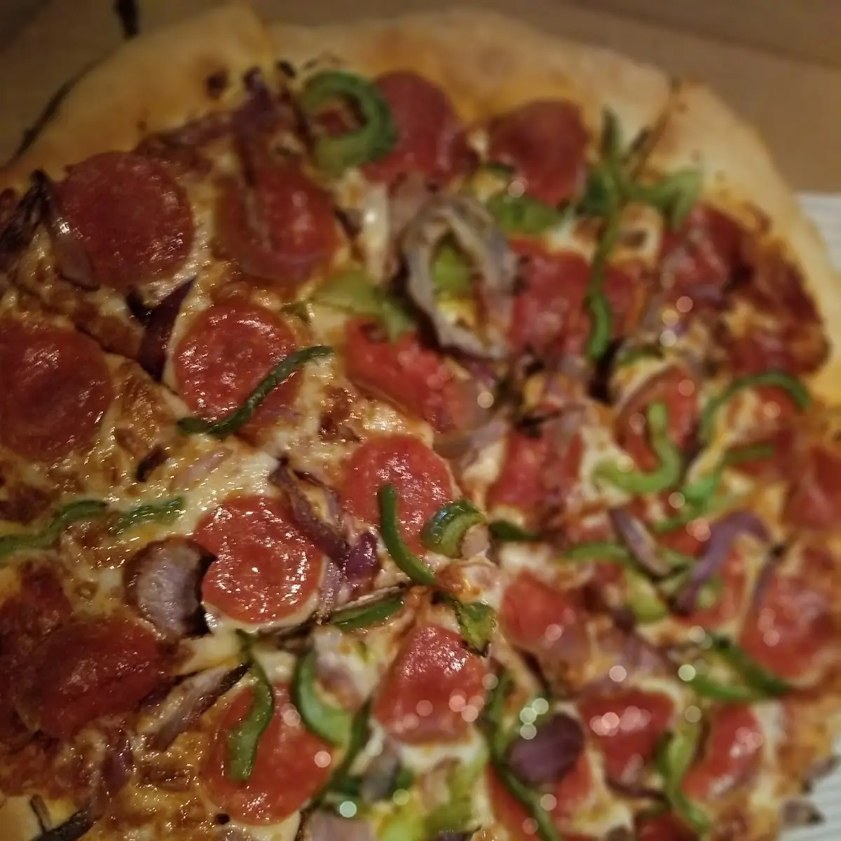 Hand Toss Crust Pepperoni Bell Pepper Onions