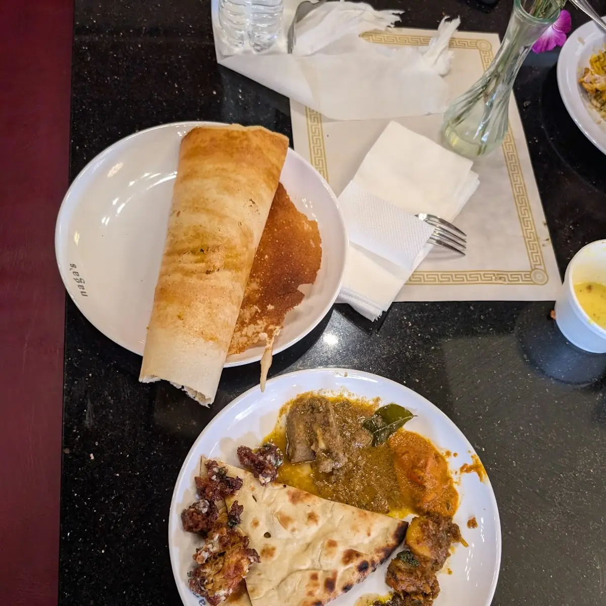 South Indian Rice Curry Sampler Plate