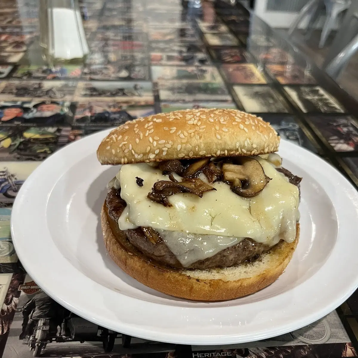 Mushroom Swiss Burger
