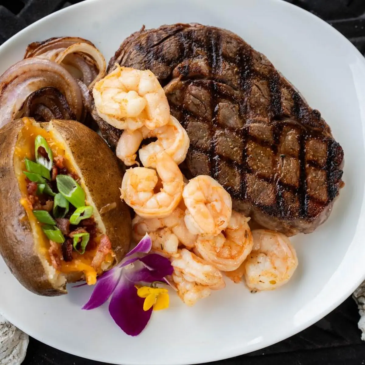 Ribeye & Sauteed Shrimp