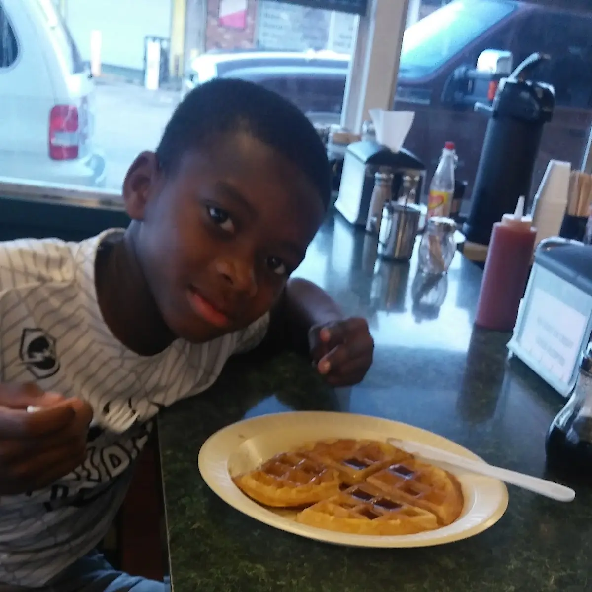 Steak and Cheese Omelet Waffles