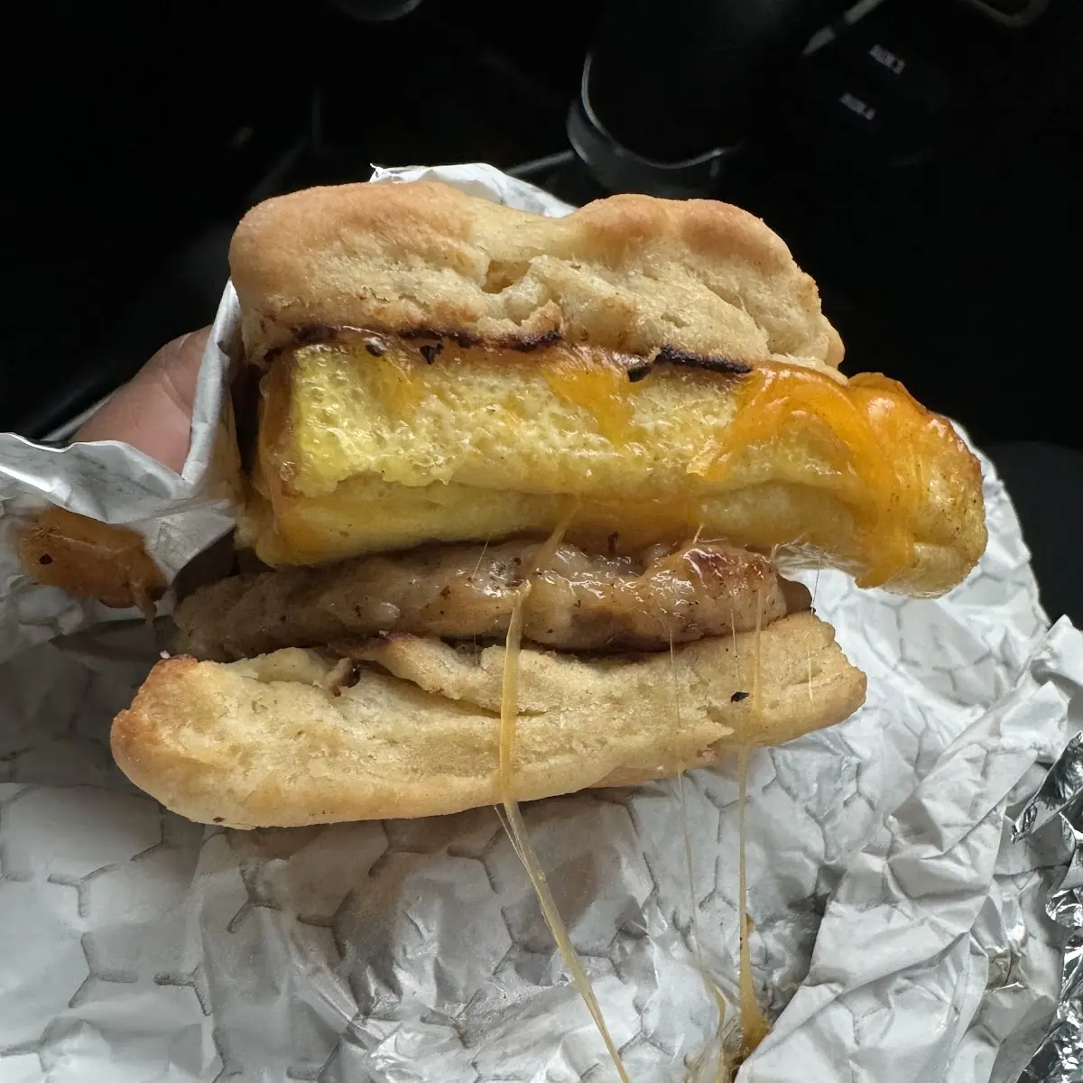 Chicken Sausage Biscuit with Egg