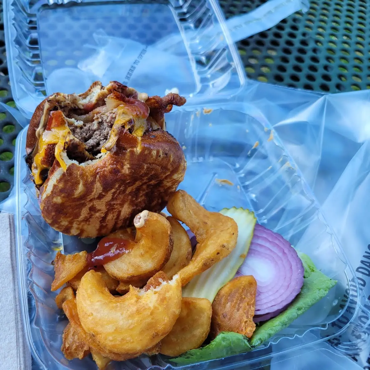 PB&J Bacon Cheddar Cheese Burger Deluxe