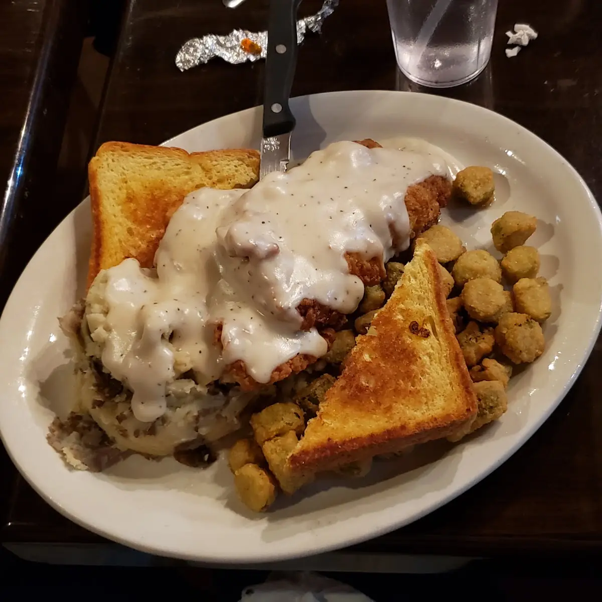 Chicken Fried Chicken with Okra