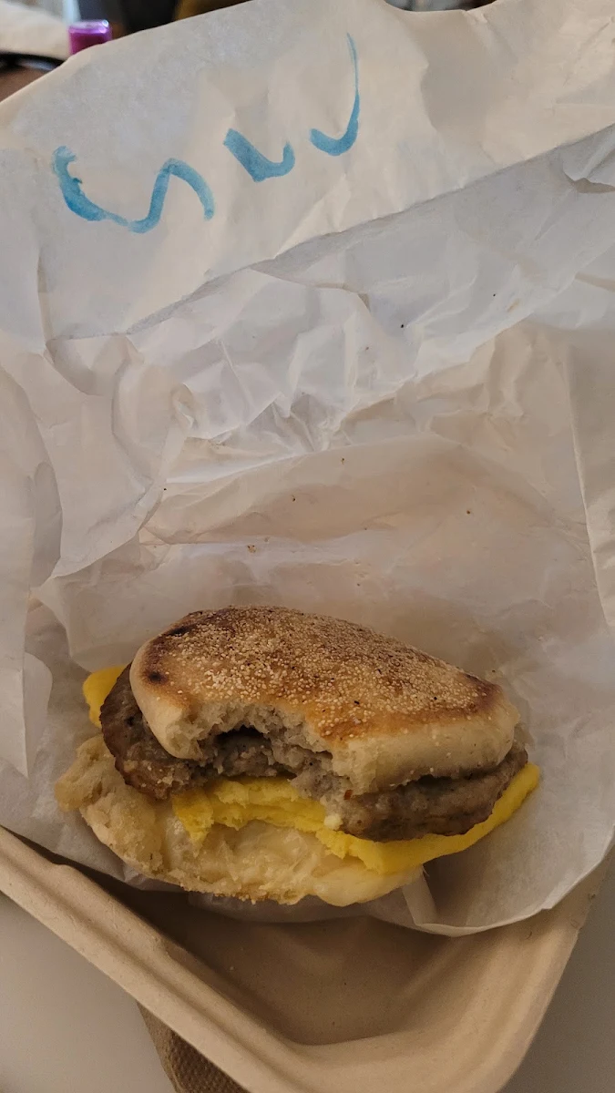 Sausage Egg and White Cheese