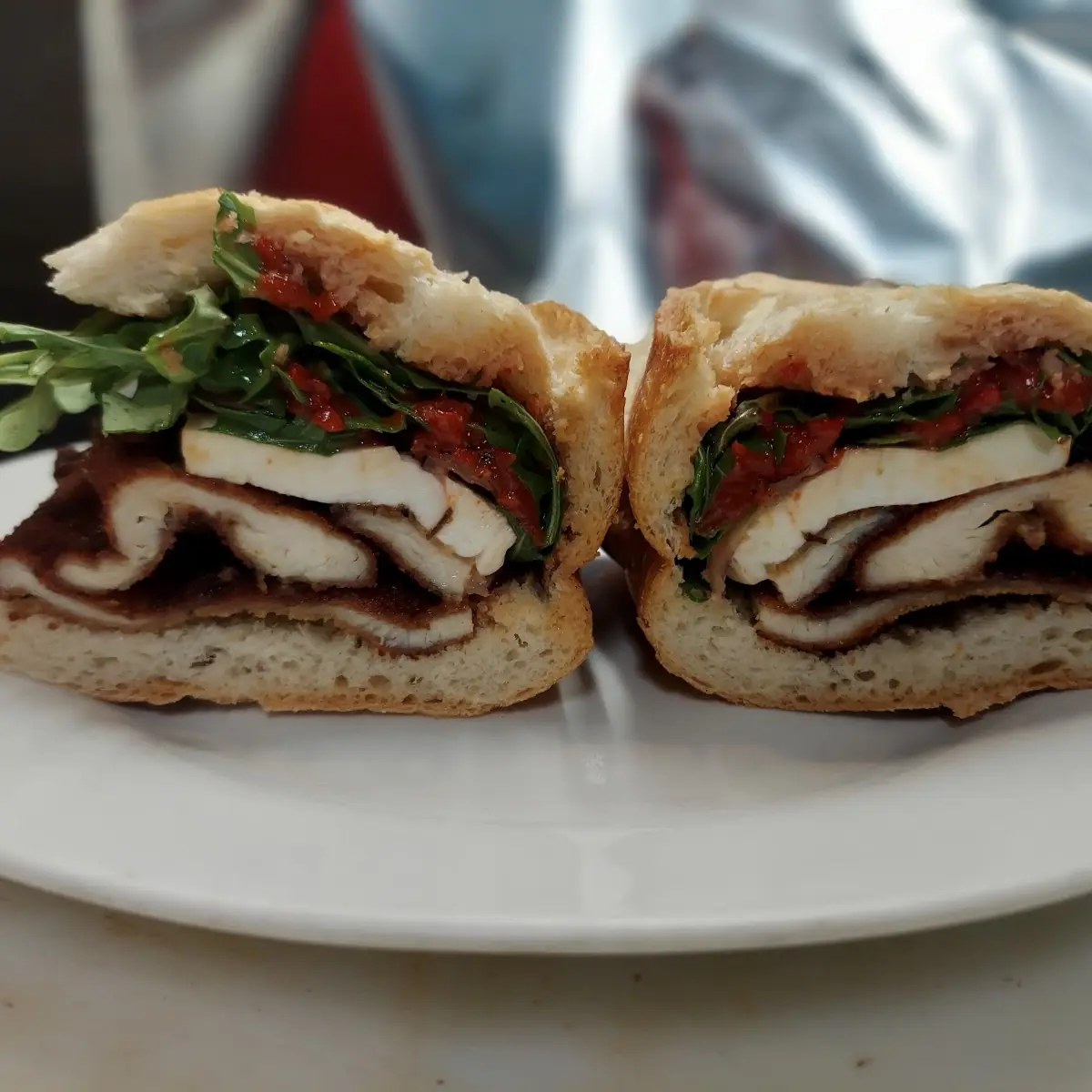 Breaded Chicken Cutlet Fresh Mozzarella and Roasted Peppers
