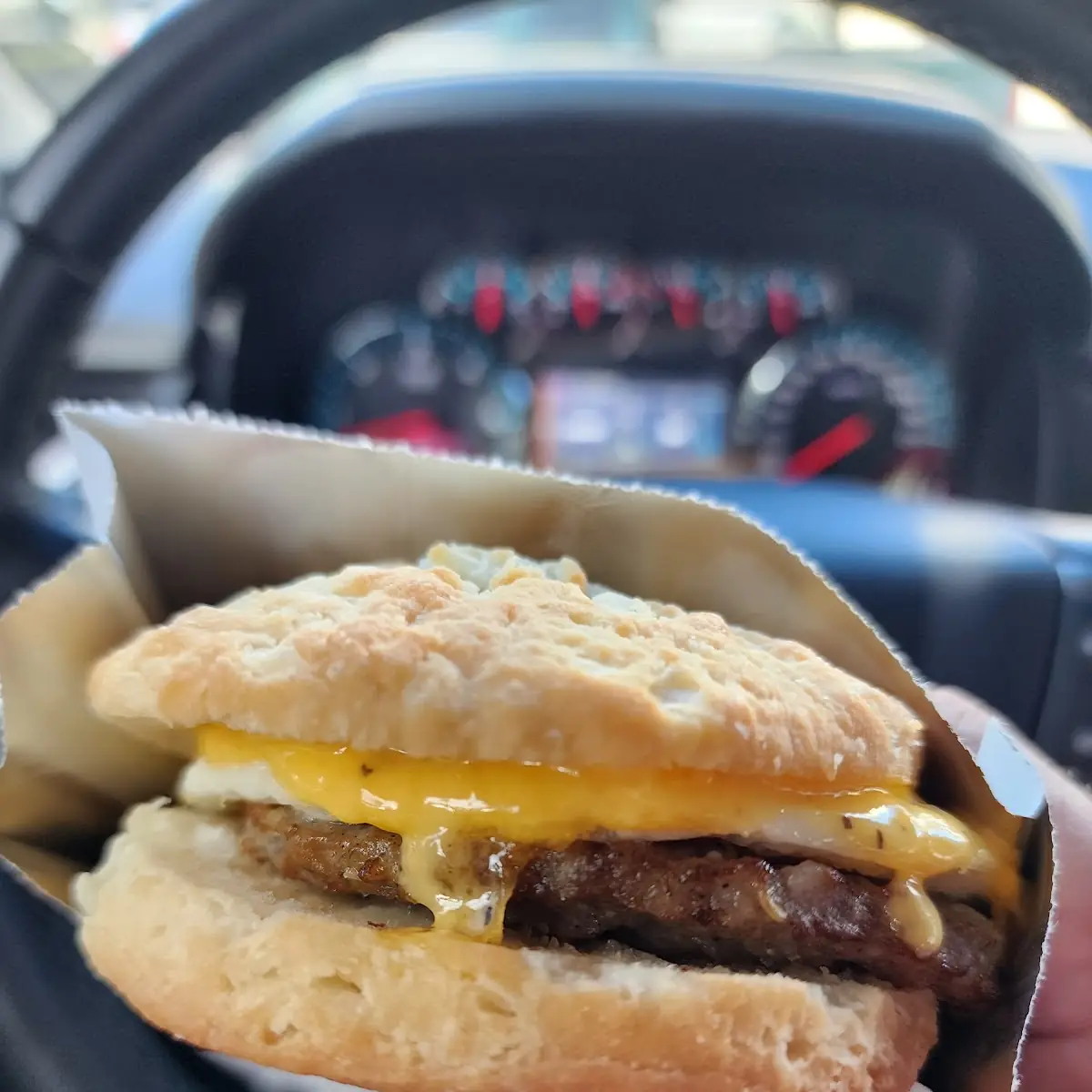 Sausage Egg and Cheese Biscuit