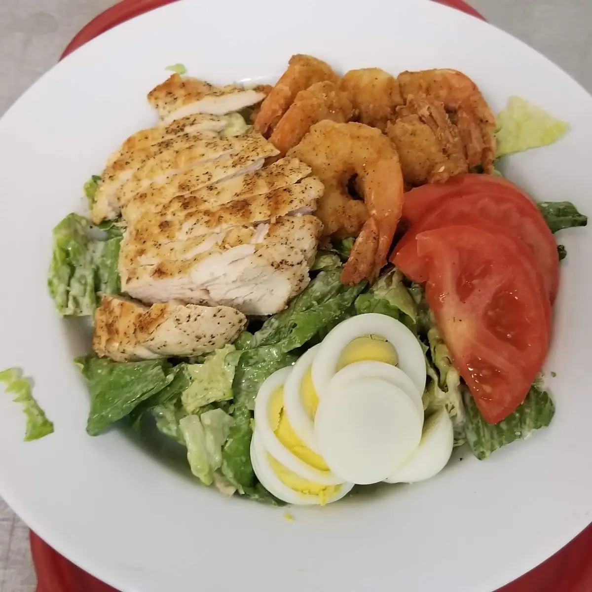 Shrimp Salad Added Grilled Chicken
