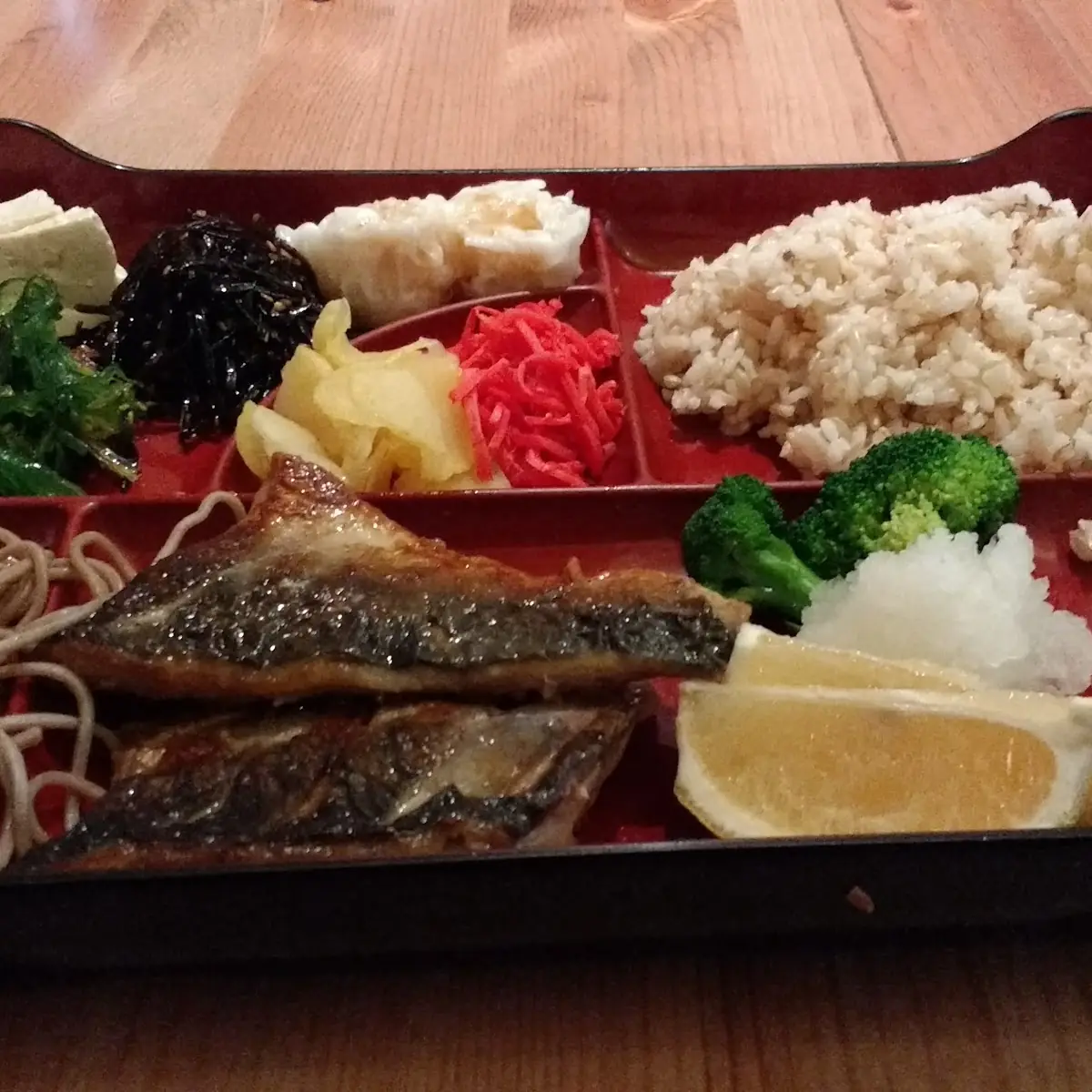 Grilled Mackerel Bento