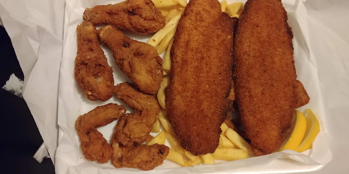 Fish and Chips with Fried Chicken Tuesday Special, Stanthorpe Fish Bar & Take Away