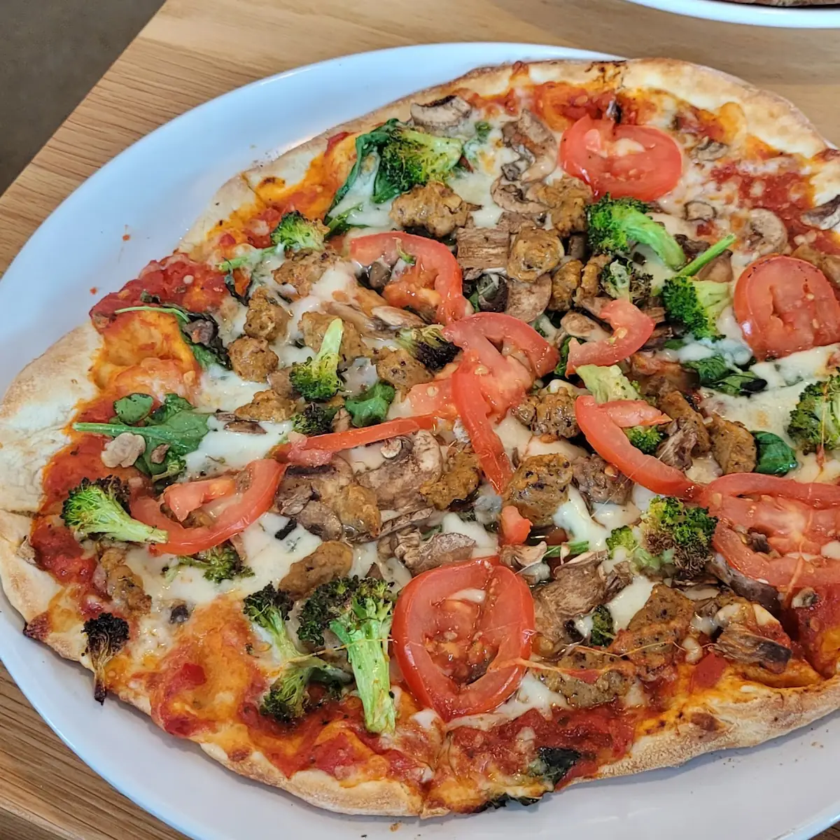 Custom Pizza Spicy Sauce & Sausage Thin Crust