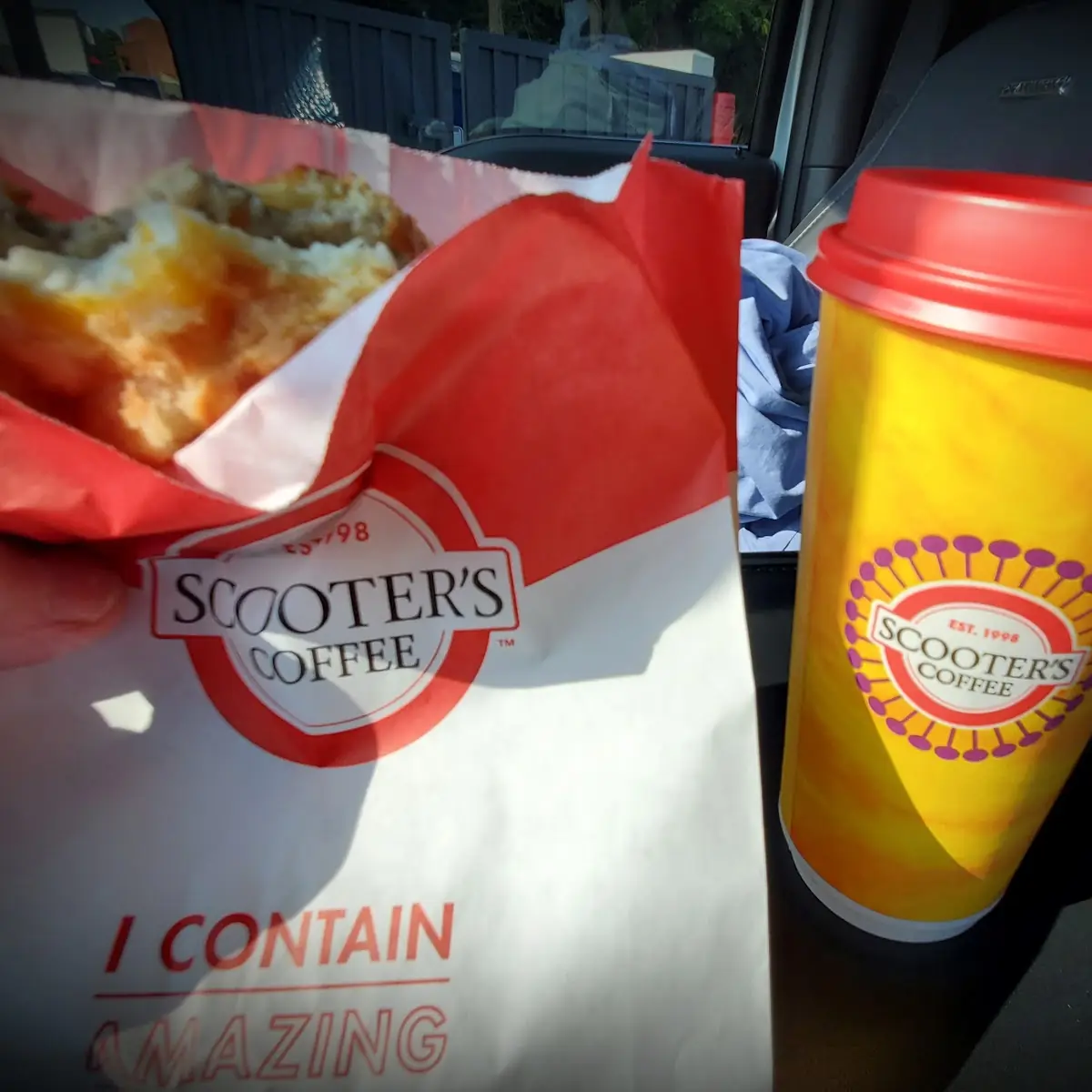 Maple Waffle Breakfast Sandwich & Coffee