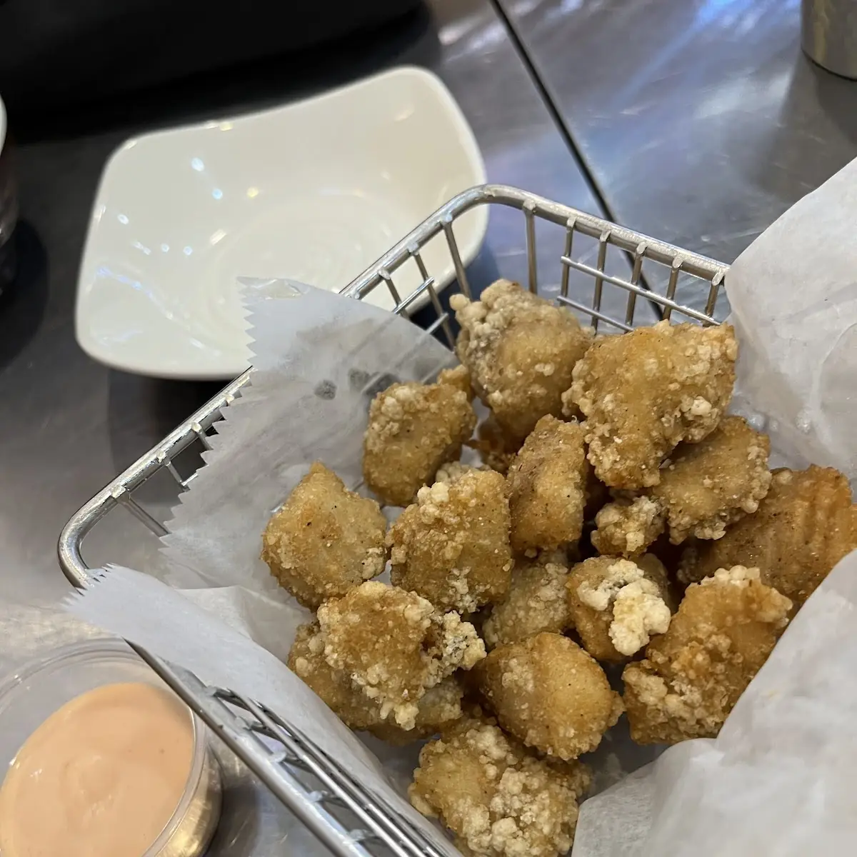 Popcorn Chicken with Dipping Sauce