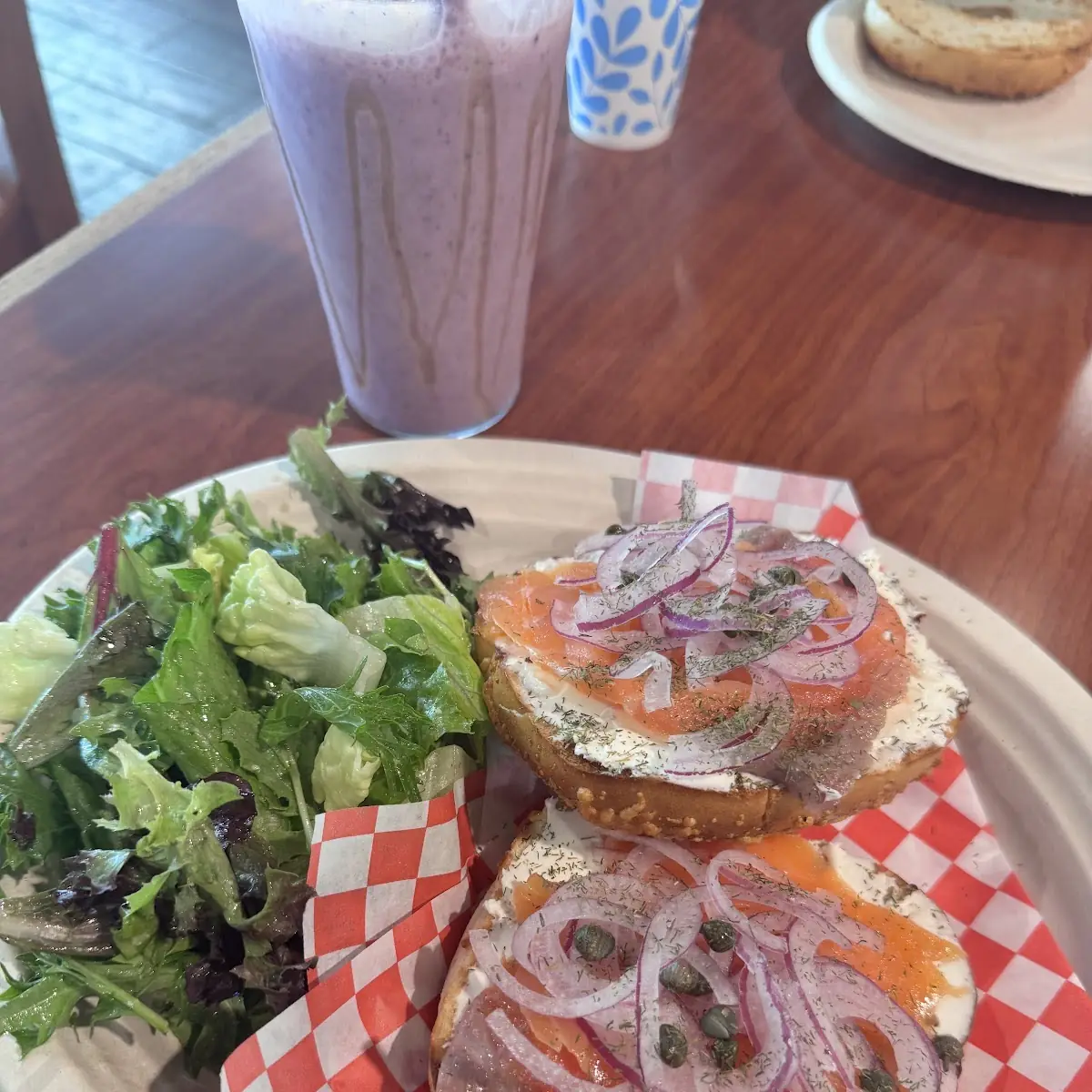 Smoked Salmon Cheese Bagel