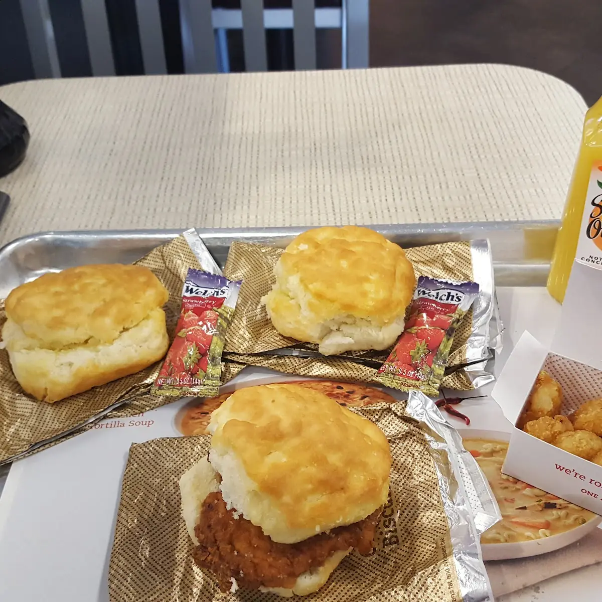 Biscuits with Strawberry Jam