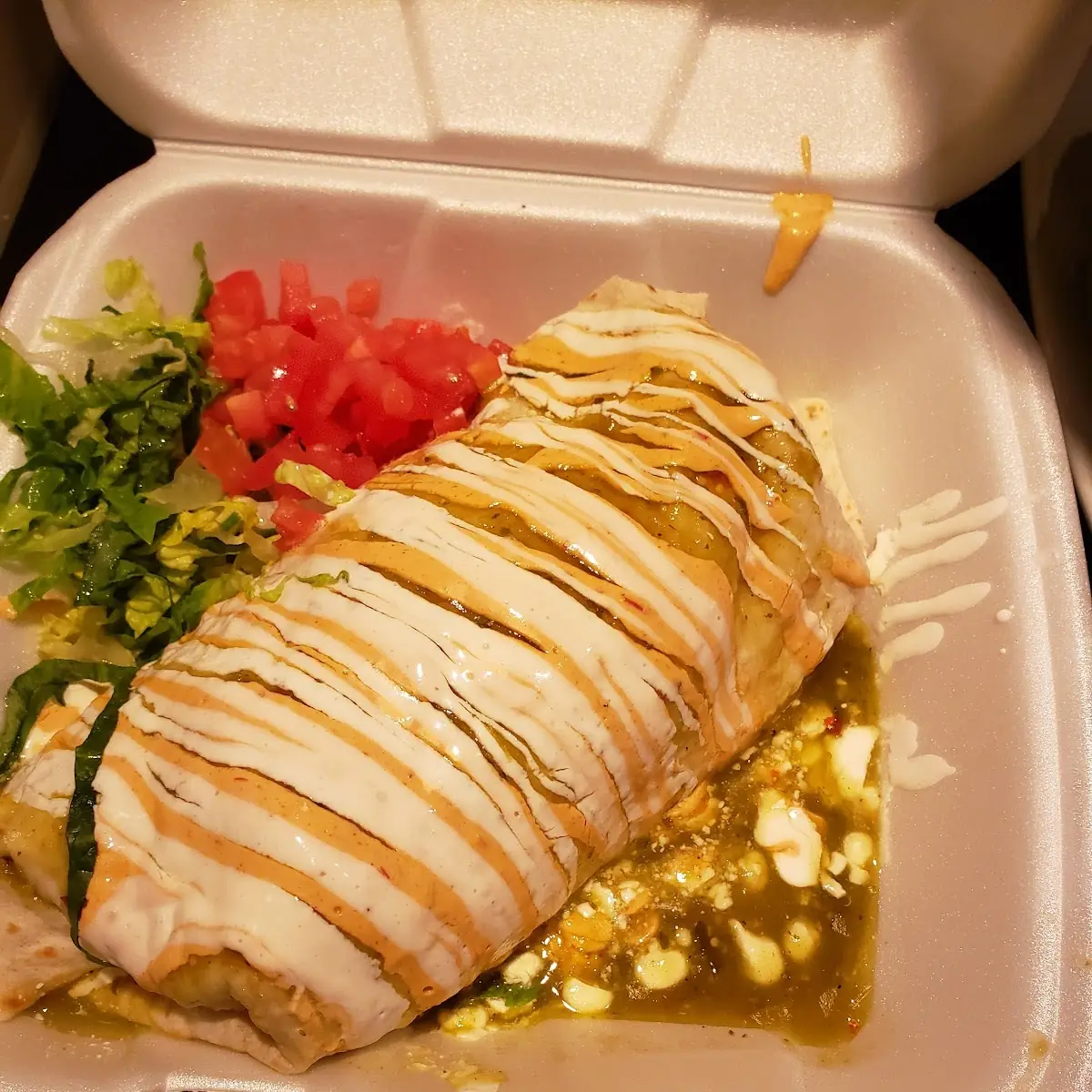 Burrito with Chipotle Sauce