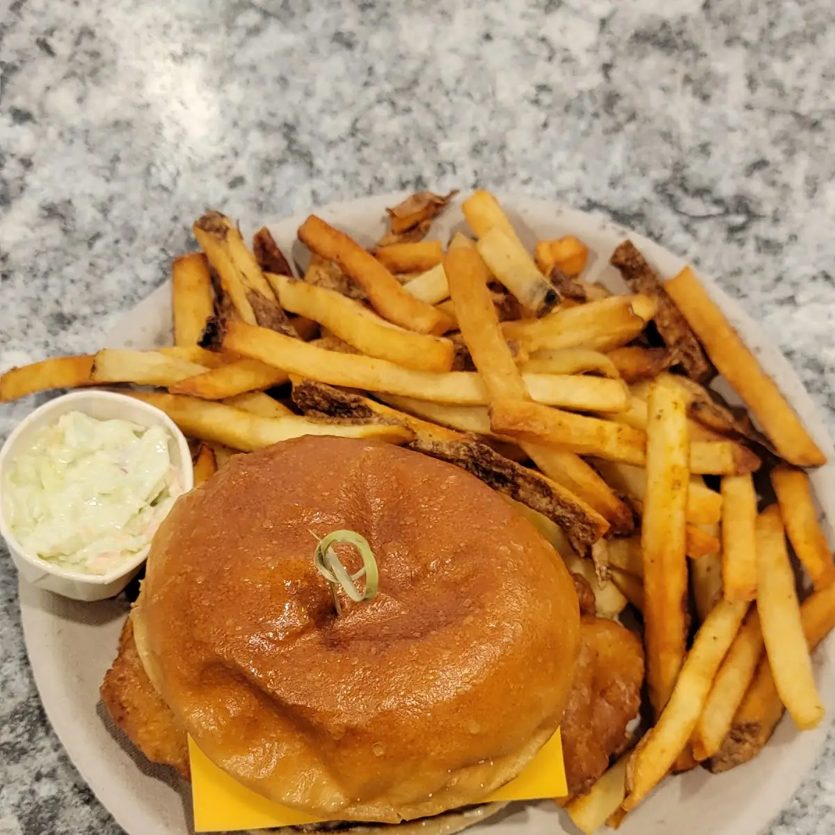 Spicy Chicken Ranch Burger with Cheese