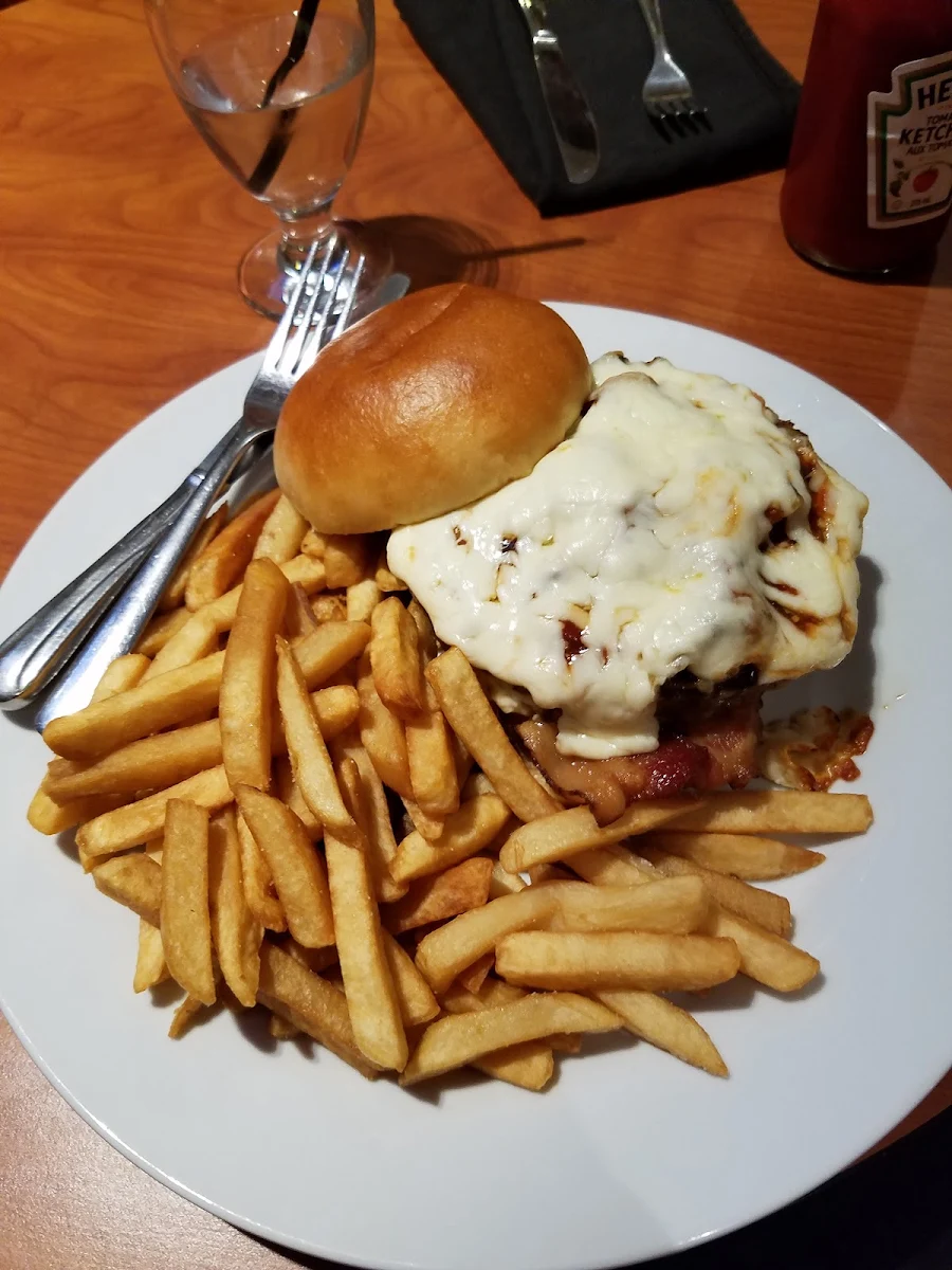 Mushroom Burger Added Bacon