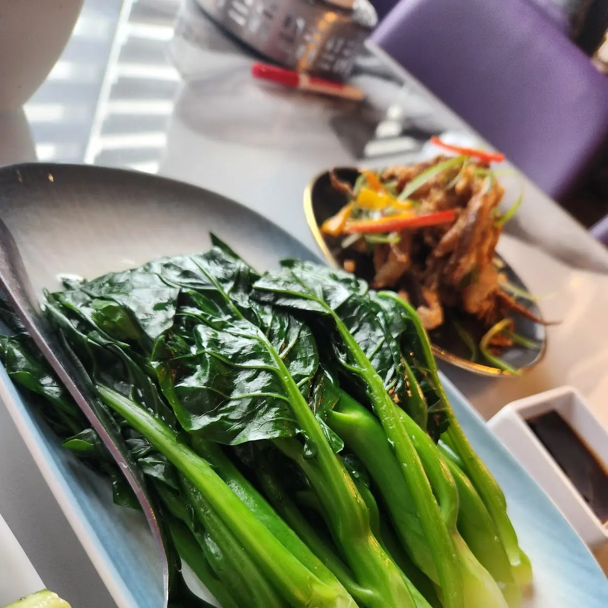 Poached Chinese Kale Gai Lan