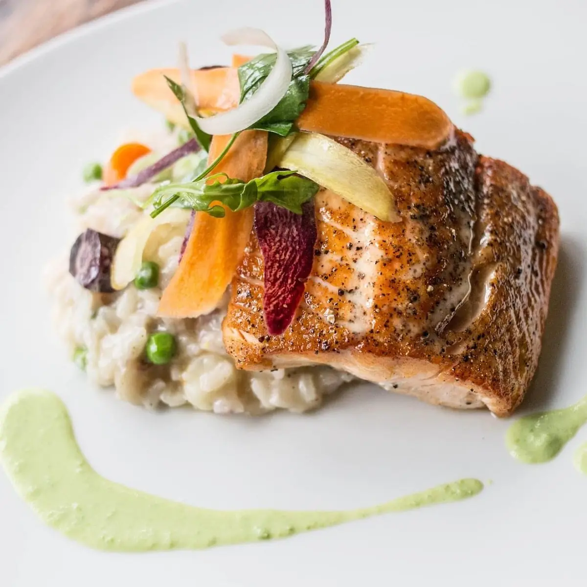 Pan Seared Jail Island Salmon