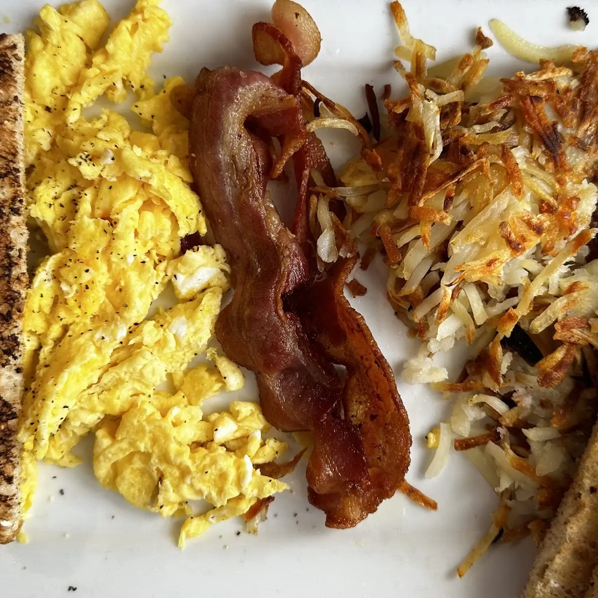 With Hash Browns and Toast