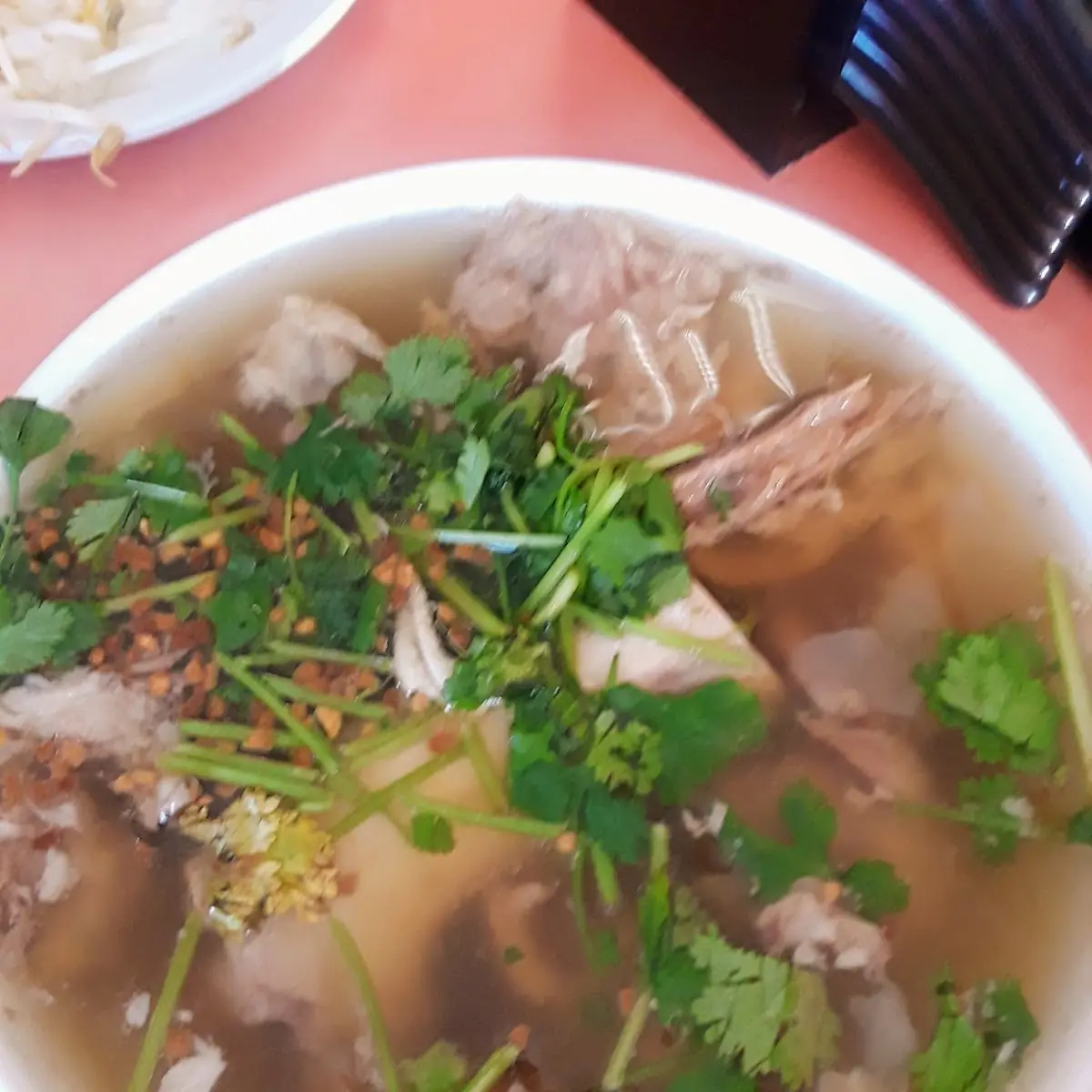 Beef Noodle Soup with Cilantro