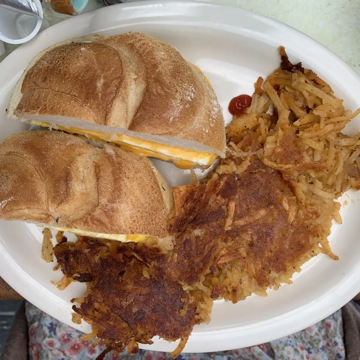 Egg and Cheese on a Hard Roll