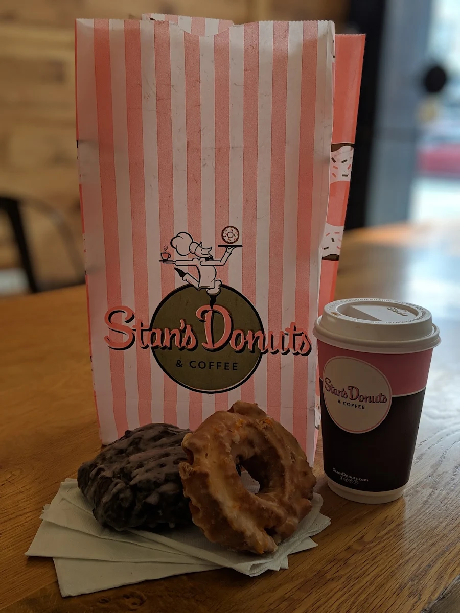 Sprinkle Donut and Chai Latte
