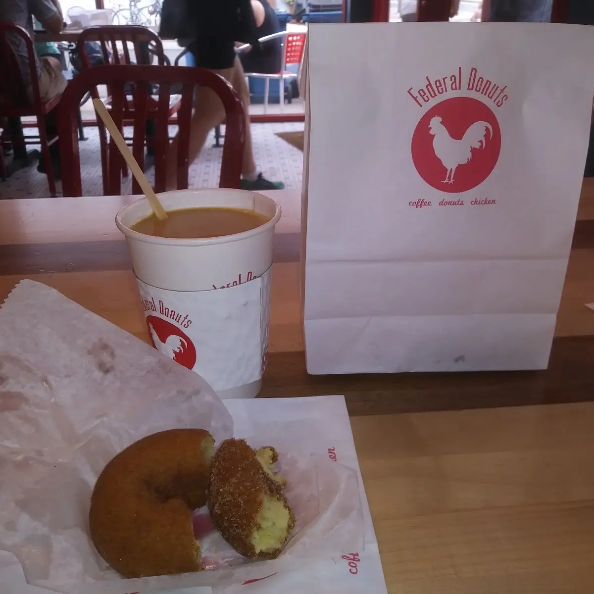 Plain Warm Donut and Warm Cinnamon Sugar