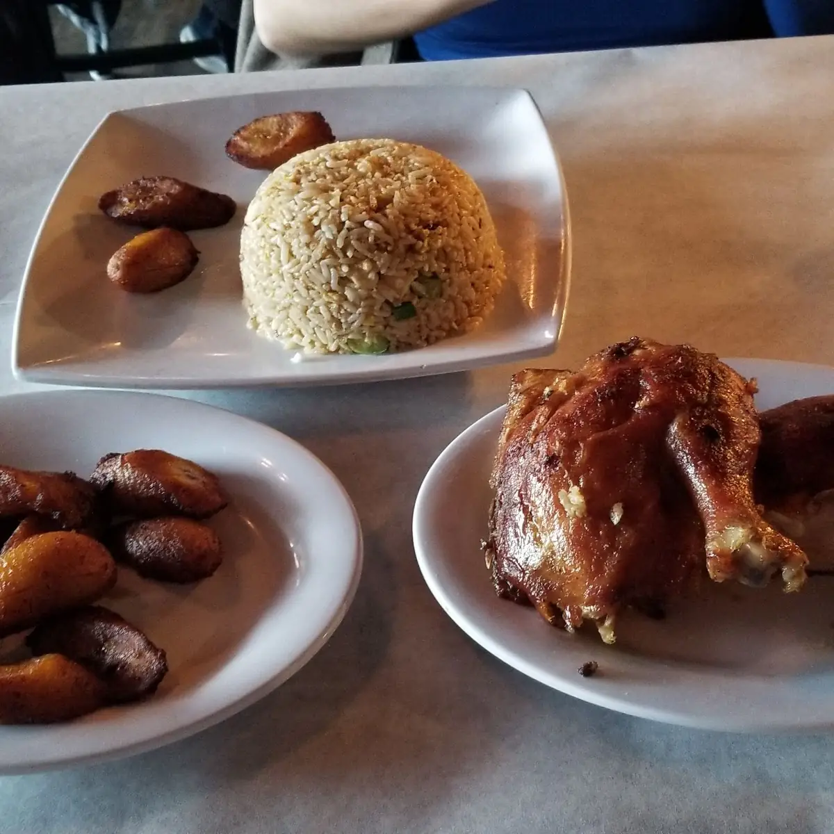 Roasted Chicken with Arroz Chaufa De Pollo