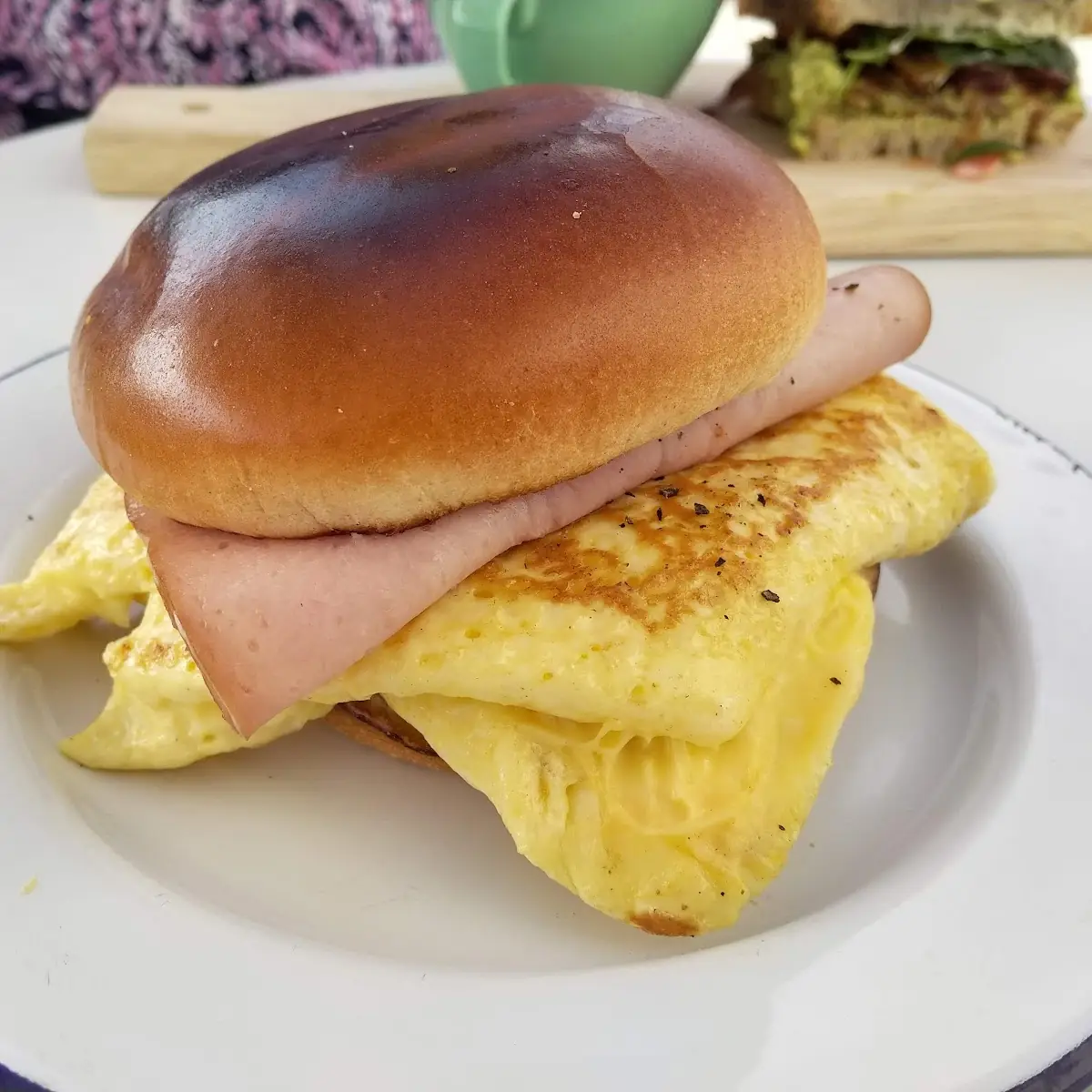 Ham Egg and Cheese Sandwich