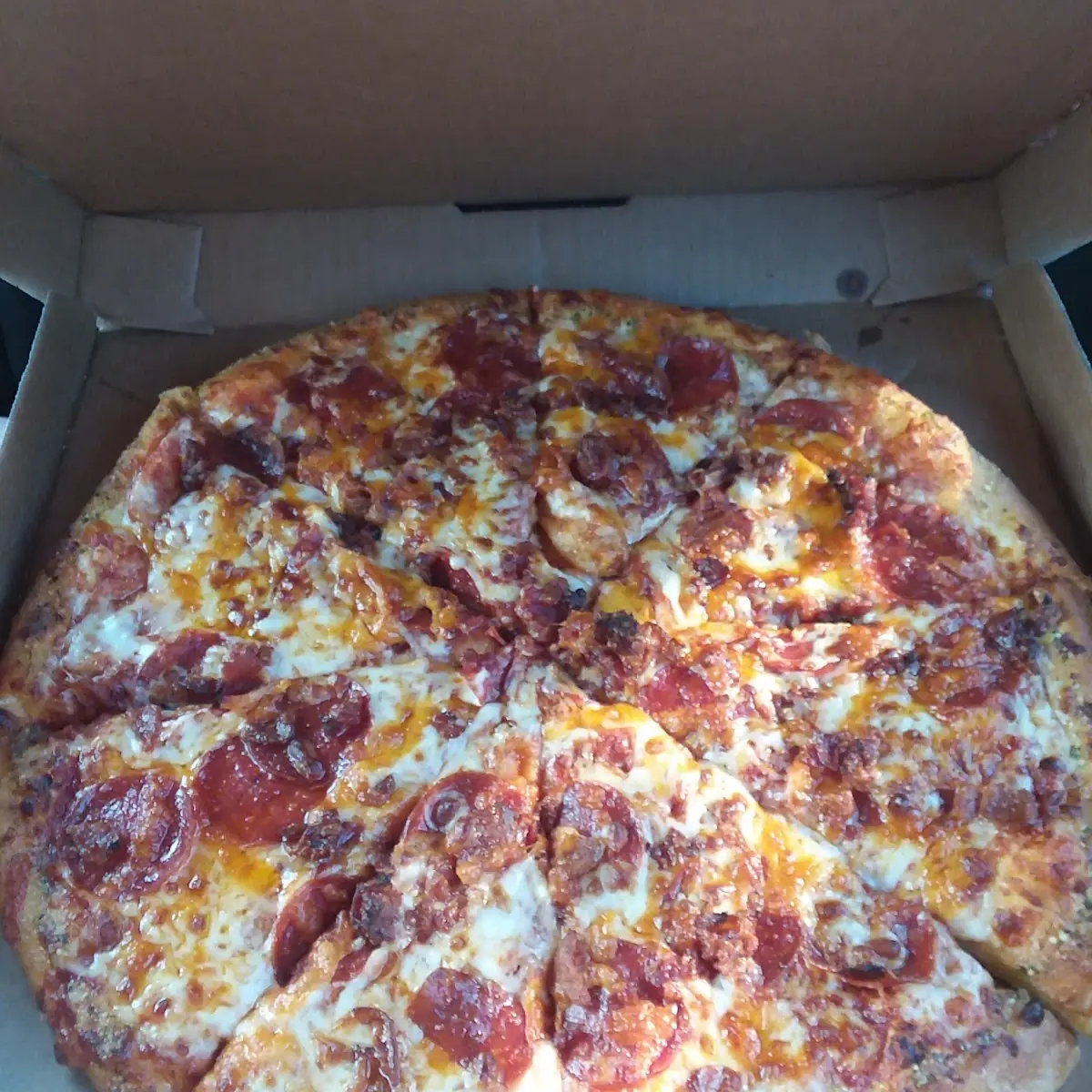 Pepperoni Bacon Cheddar Pizza