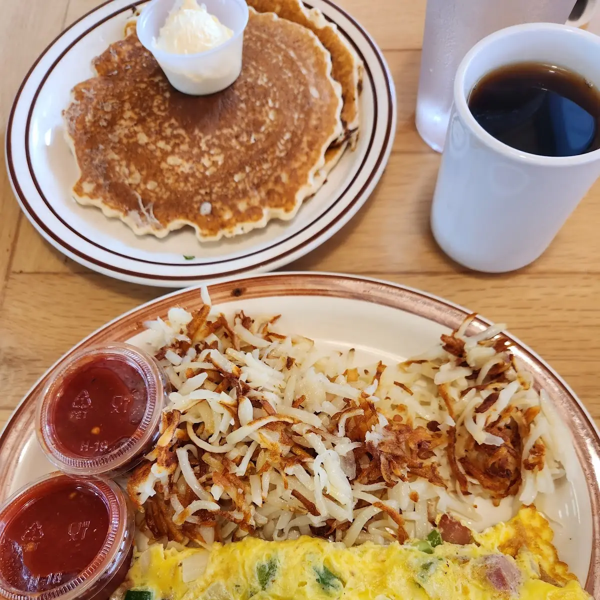 Polish Omelette with Hash Browns