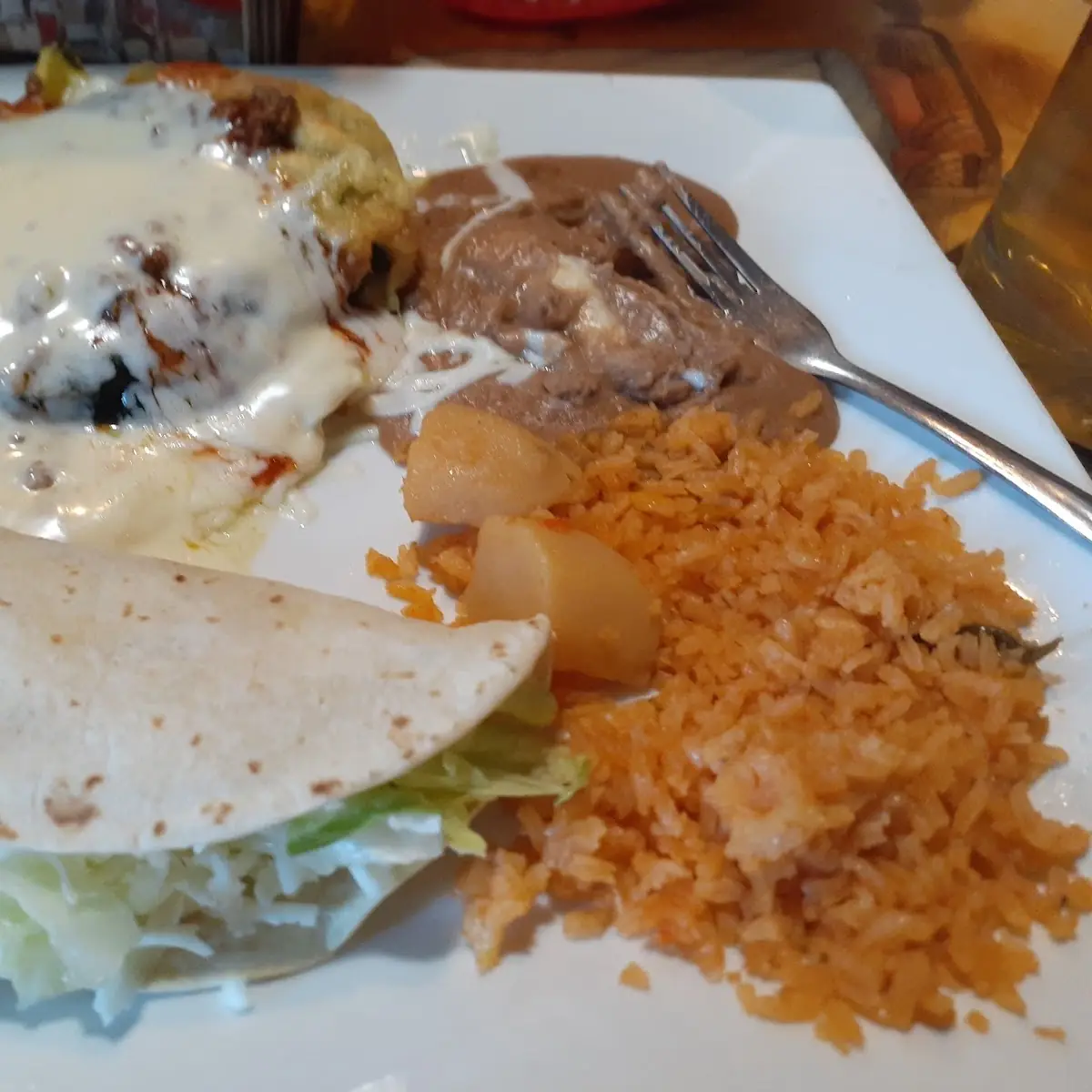 Chili Relleno and Soft Taco