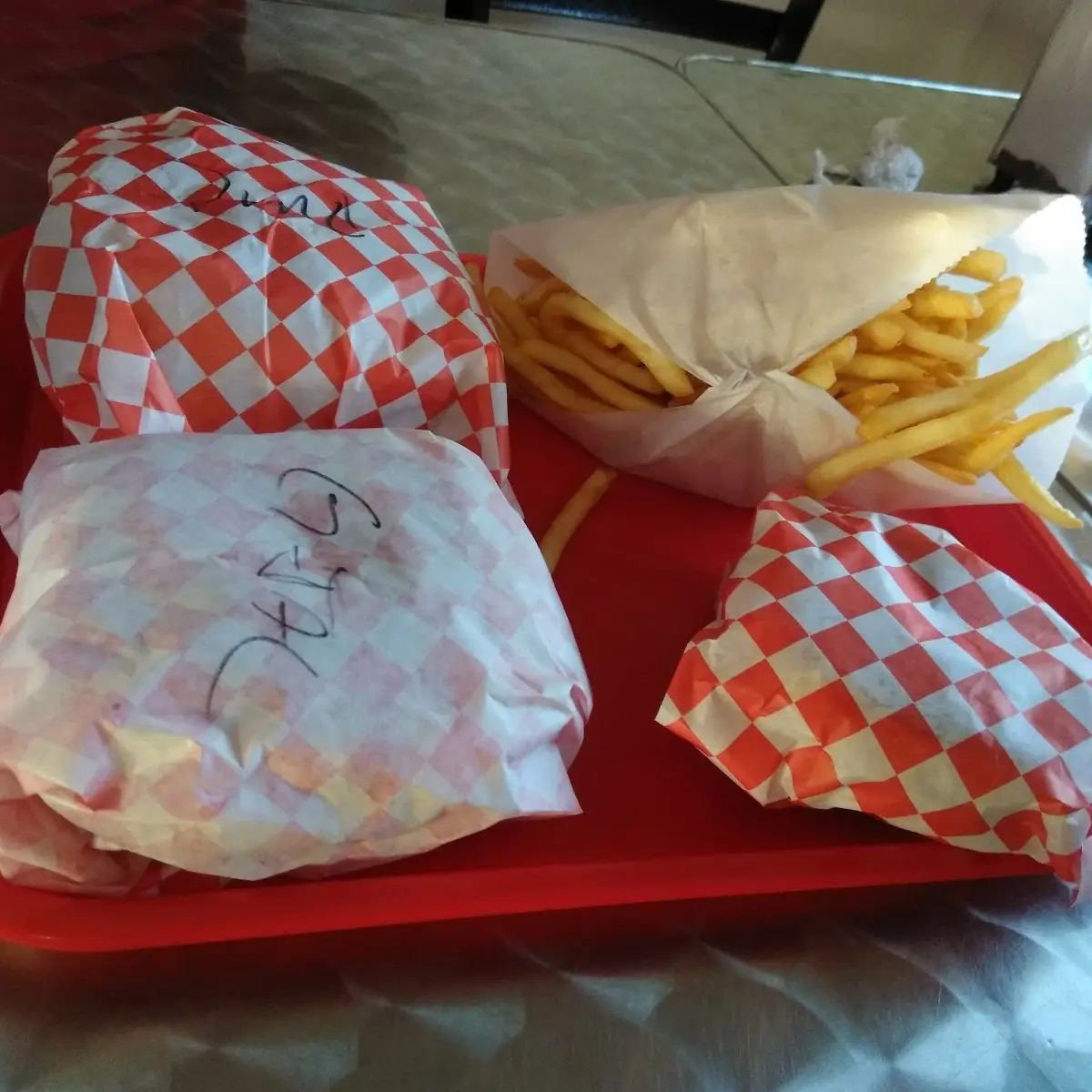 Bacon Cheeseburger and Fries