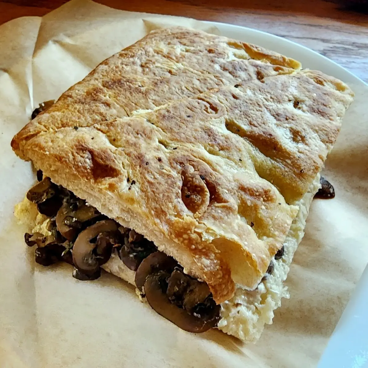 Grilled Mushrooms Panini