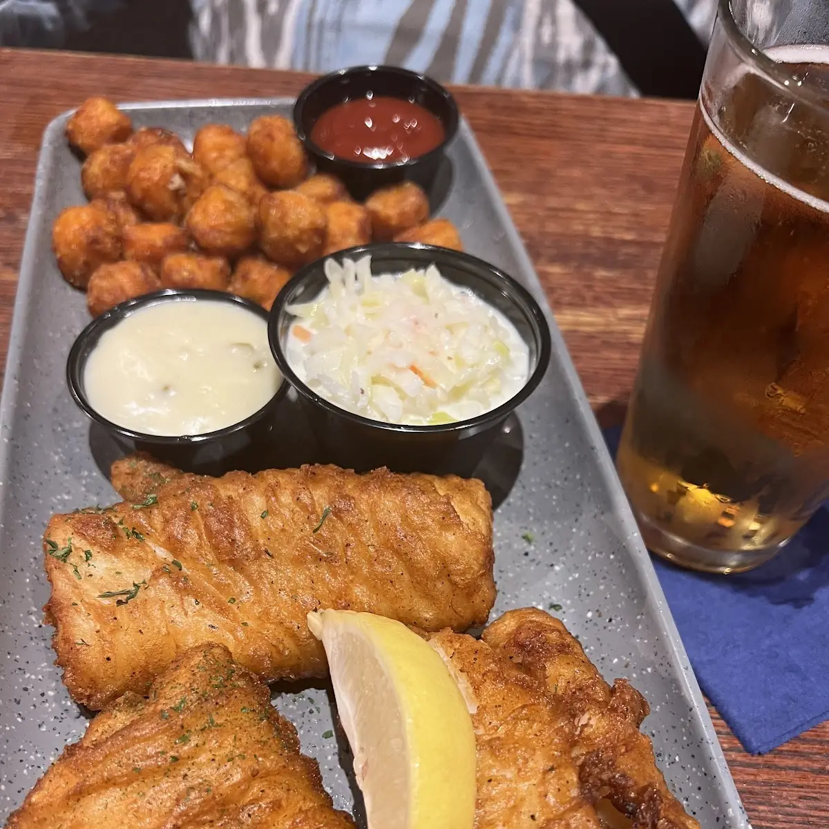 Cod with Sweet Potato Tots