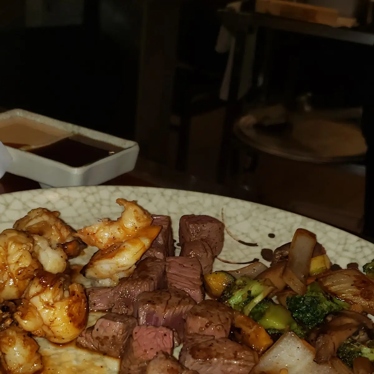 Filet Mignon Lobster and Shrimp
