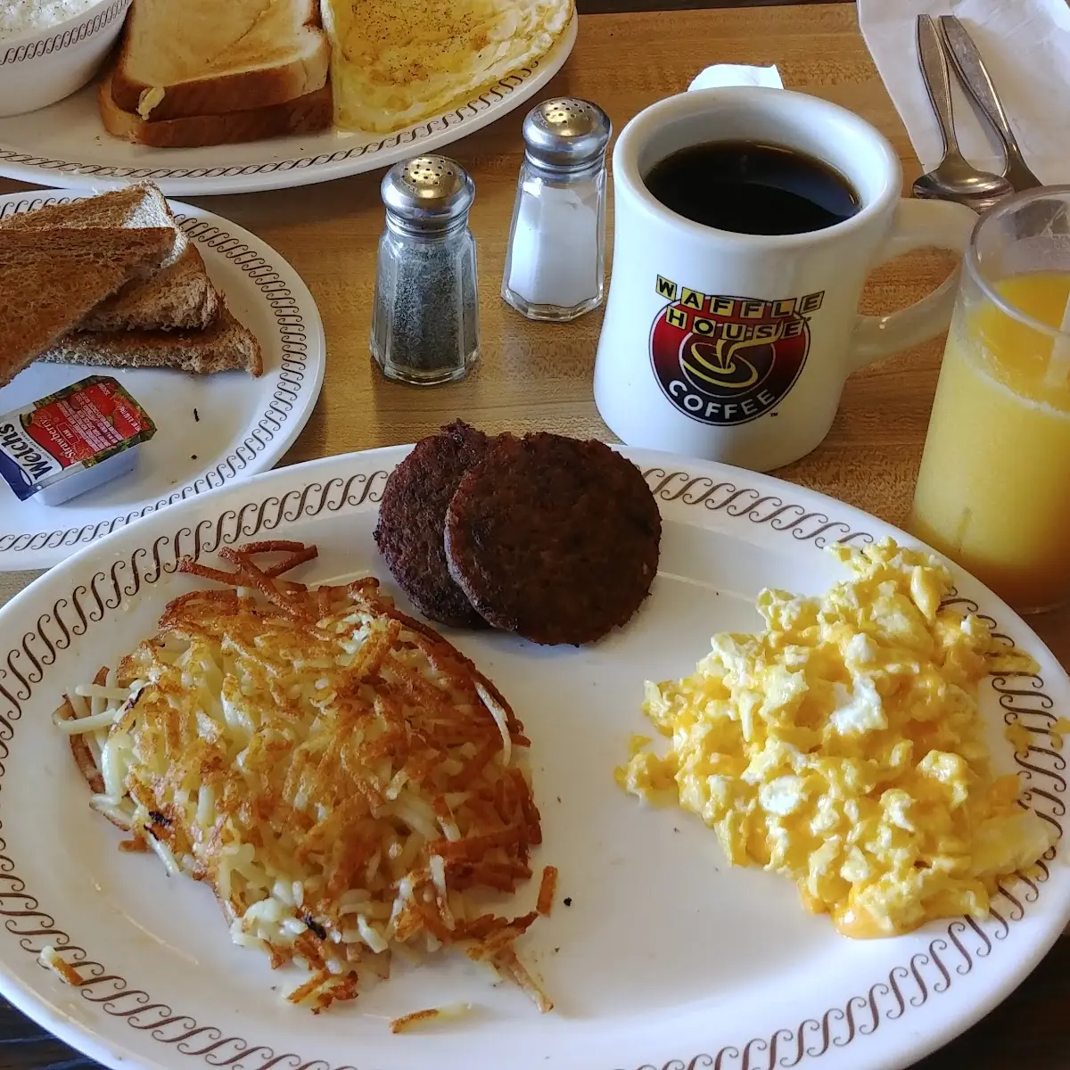 Hash Browns and Wheat Toast